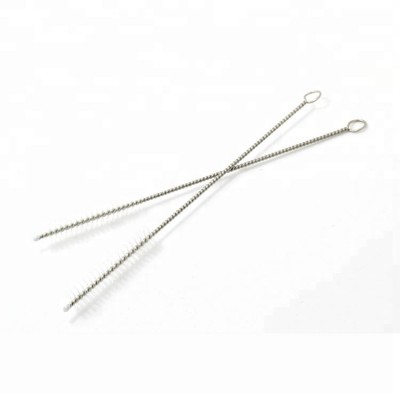 Stainless Steel Wire Nylon Straw Cleaning Brush In Diameter 7mm Good For Regular Size Straws Customized Length Available