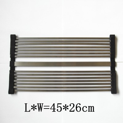 LxW 45x44cm new design Foldable Easily store Stainless steel silicone drainer for kitchen sink